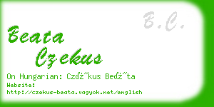 beata czekus business card